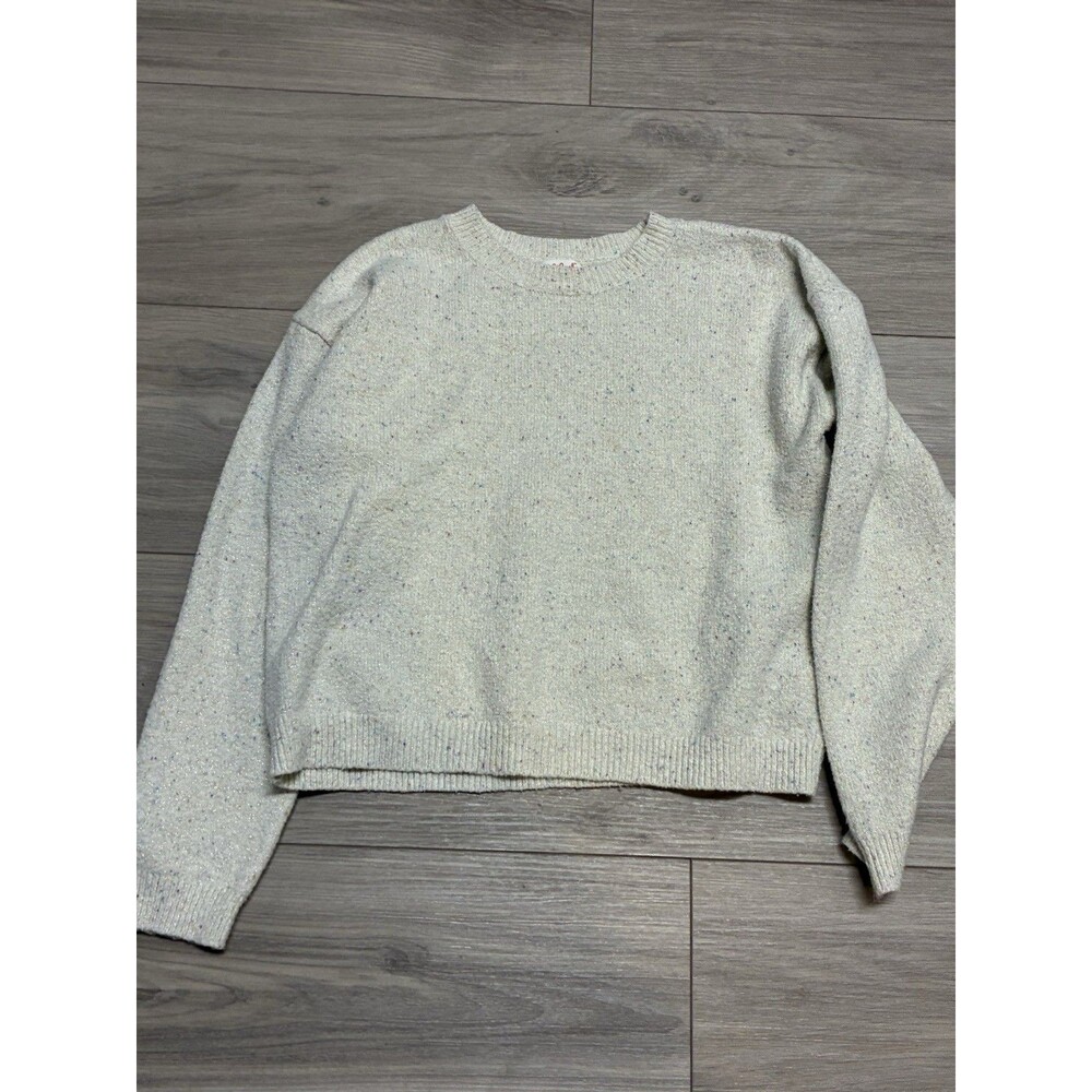 Cat & Jack Cream Sweater Youth Girls Size L Sparkle EUC